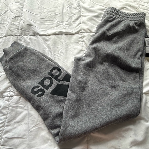 adidas Other - Adidas Boys Youth Gray Fleece joggers NEW NWT